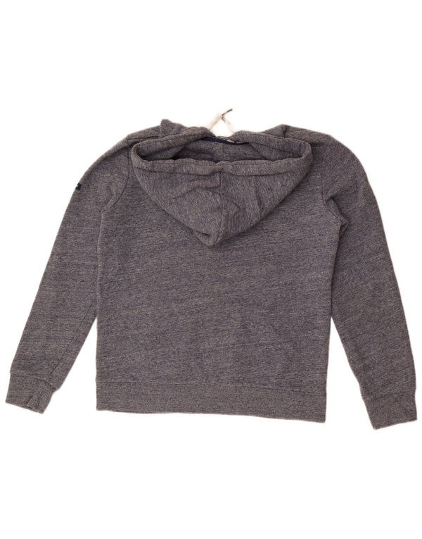 Felpa con cappuccio grafica da donna Superdry UK 10 Small Cotone chiazzato grigio