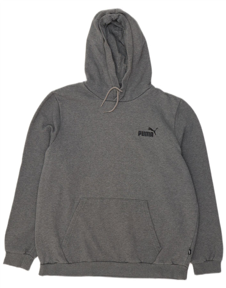 Felpa con cappuccio PUMA da uomo XL in cotone grigio