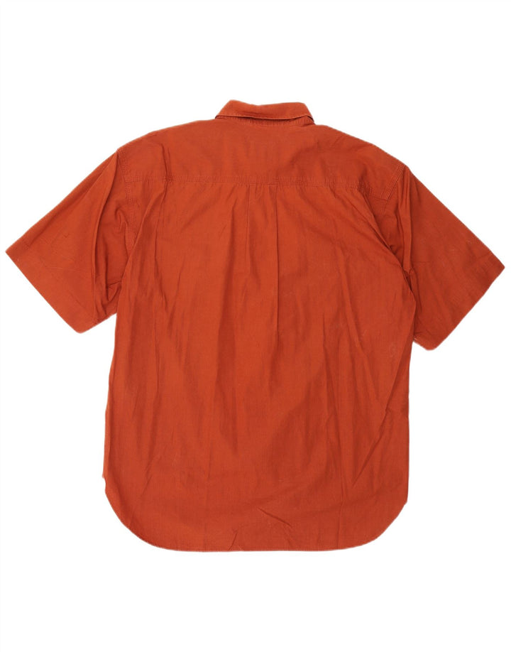 CASUCCI Camicia a maniche corte da uomo XL in cotone arancione