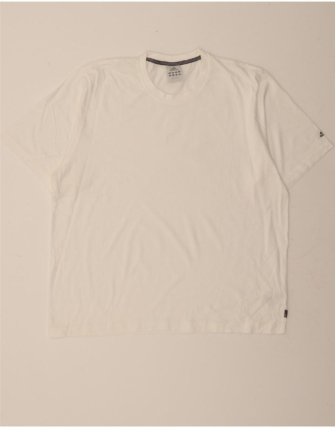 ADIDAS Mens T-Shirt Top 2XL White Cotton Vintage Adidas and Second-Hand Adidas from Messina Hembry 