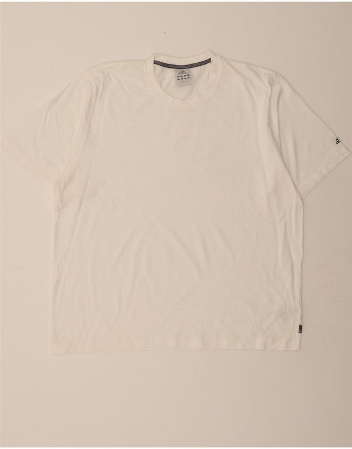 ADIDAS Mens T-Shirt Top 2XL White Cotton Vintage Adidas and Second-Hand Adidas from Messina Hembry 