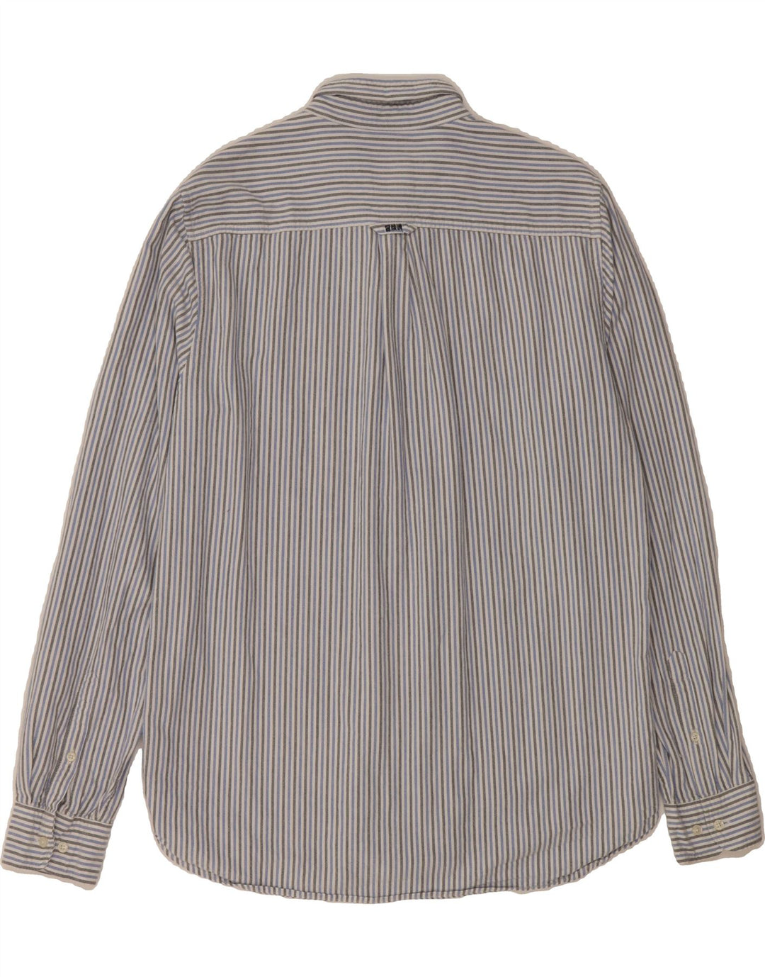 SUPERDRY Mens Shirt Large Blue Striped Cotton Vintage Superdry and Second-Hand Superdry from Messina Hembry 