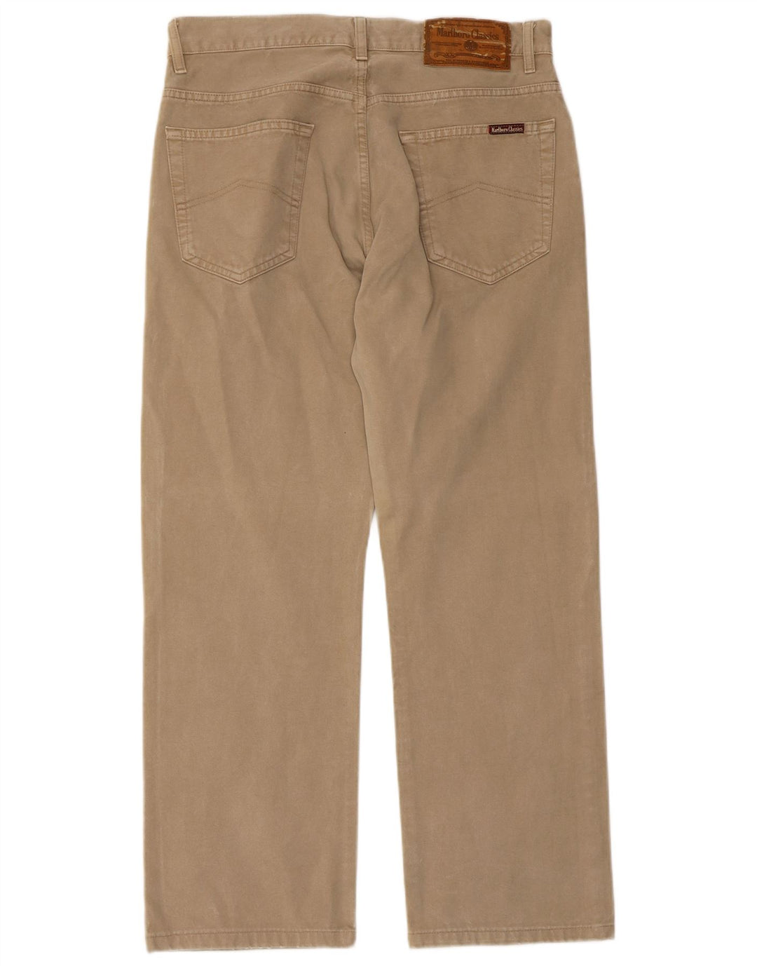 MARLBORO CLASSICS Pantaloni casual dritti da uomo W33 L28 Cotone beige