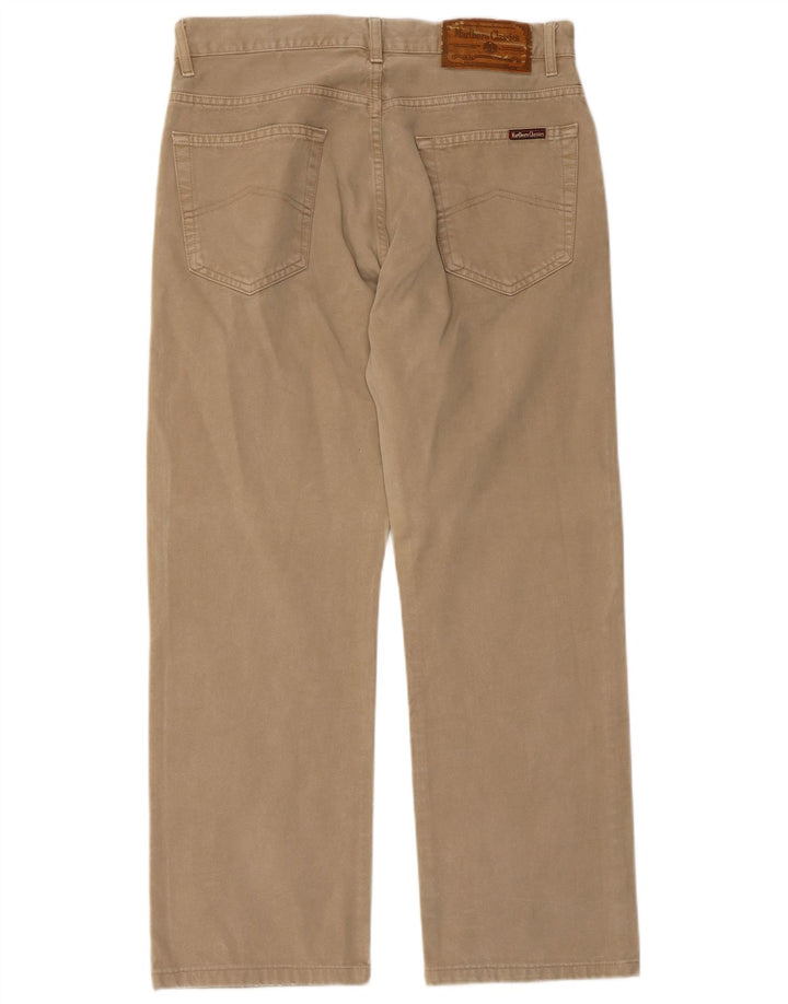 MARLBORO CLASSICS Pantaloni casual dritti da uomo W33 L28 Cotone beige