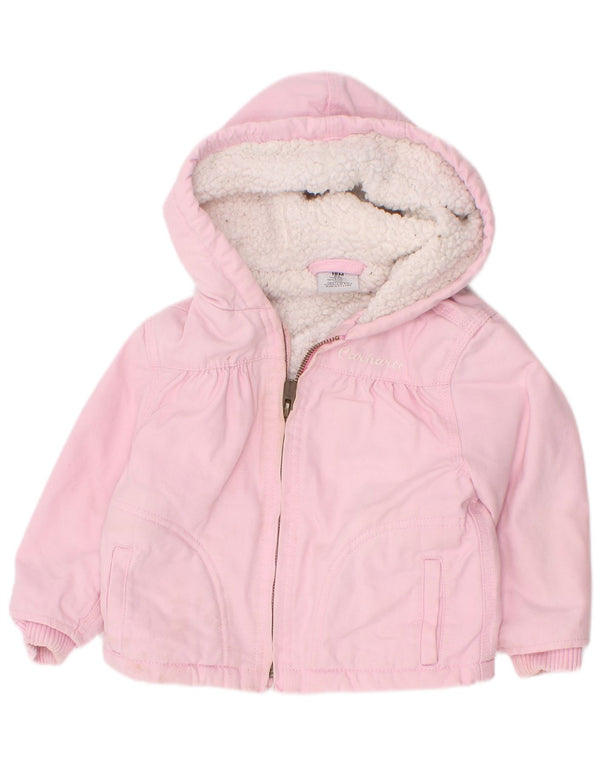 Giacca a vento con cappuccio per bambina Carhartt 12-18 mesi in cotone rosa