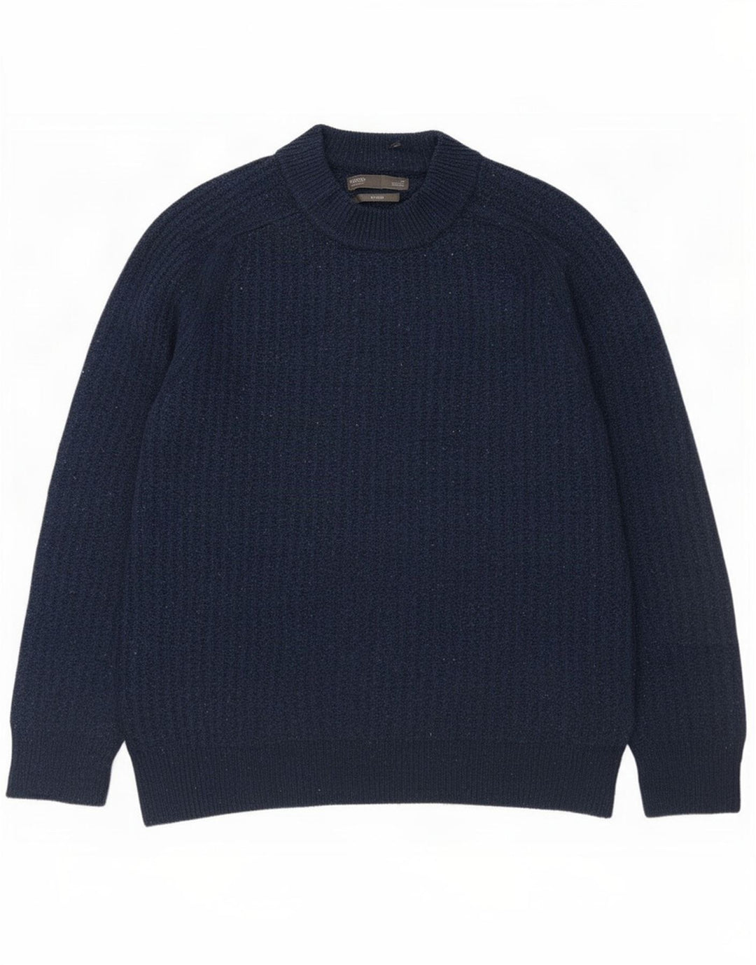 Maglione maglione girocollo da uomo Marks & Spencer medio blu navy screziato