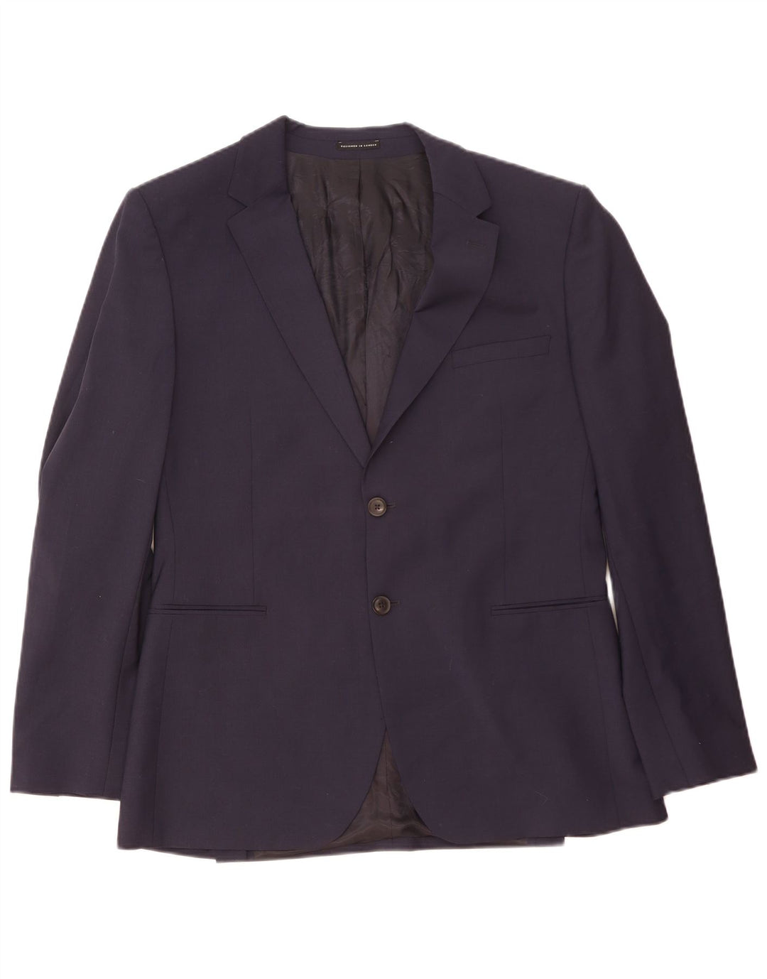Giacca blazer da uomo a 2 bottoni Reiss UK 40 grande lana blu navy