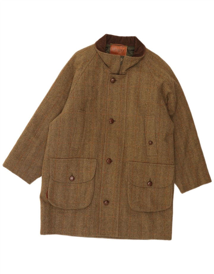 Cappotto Uomo HUSKY IT 48 Spinato Marrone Medio