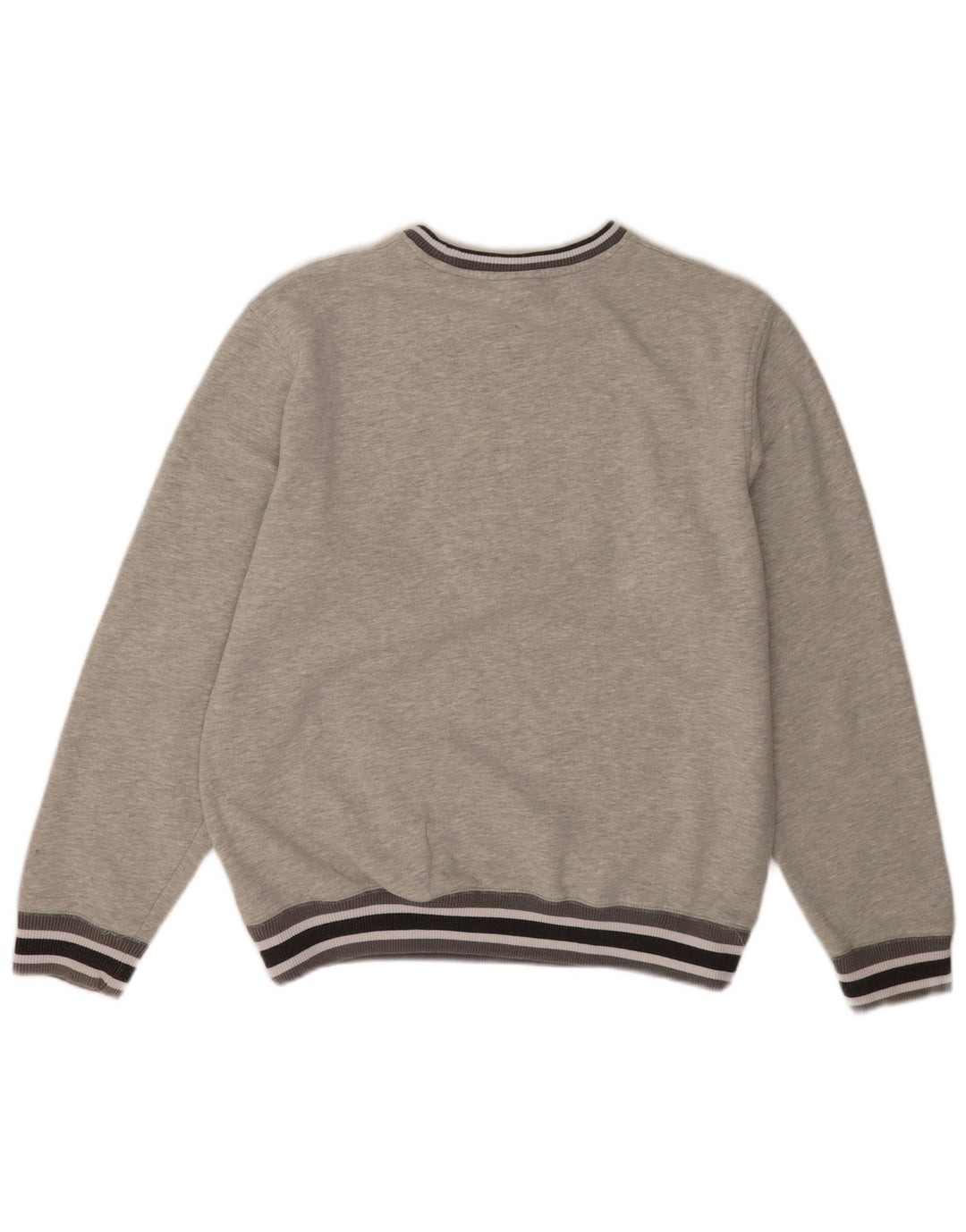 Felpa grafica da uomo New Era Raiders, in cotone a righe grigio medio