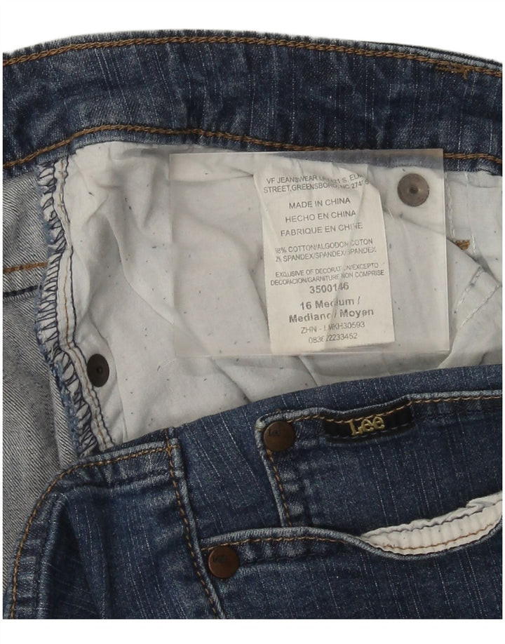 Jeans Capri da donna Lee US 16 2XL W34 L21 Cotone blu