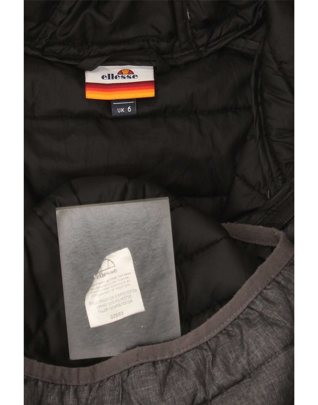 Giacca imbottita con cappuccio da donna Ellesse UK 6 XS nylon grigio