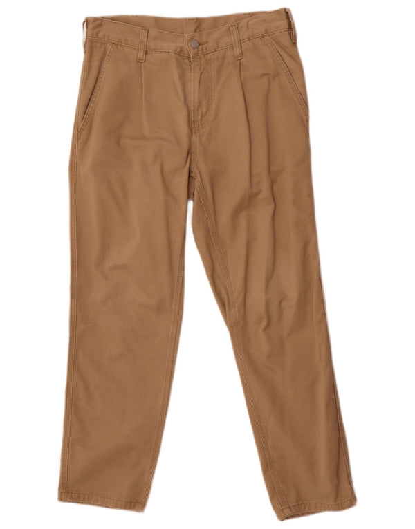 Pantaloni chino con pegging da uomo Carhartt W29 L26 in cotone beige