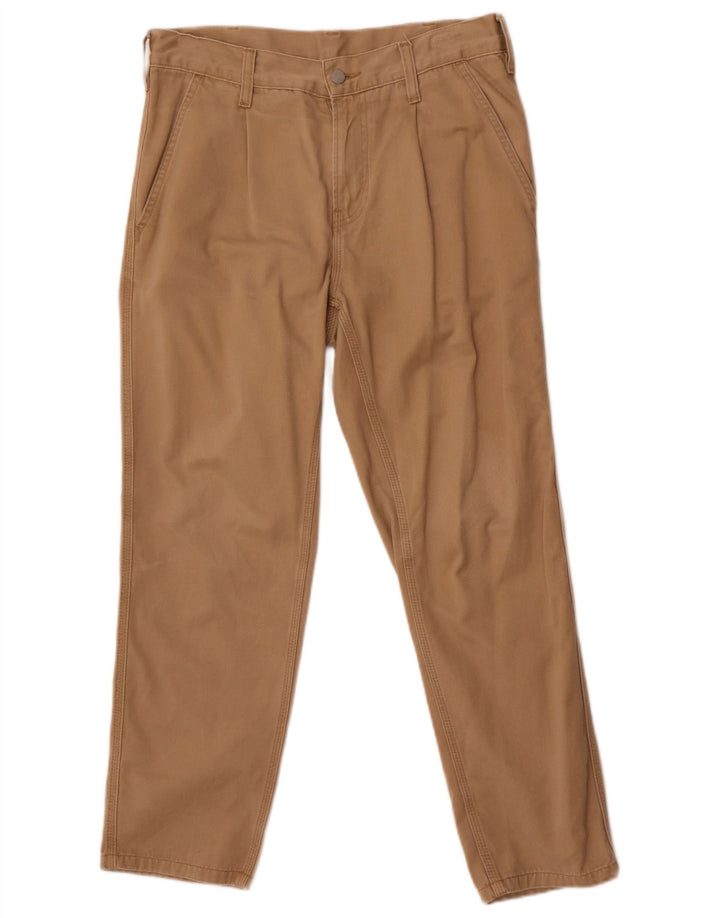 Pantaloni chino con pegging da uomo Carhartt W29 L26 in cotone beige