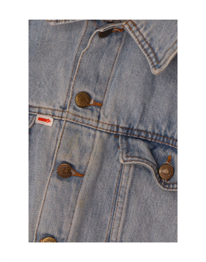 VERDE Boys Oversized Denim Gilet 13-14 Years Blue Cotton Vintage Verde and Second-Hand Verde from Messina Hembry 