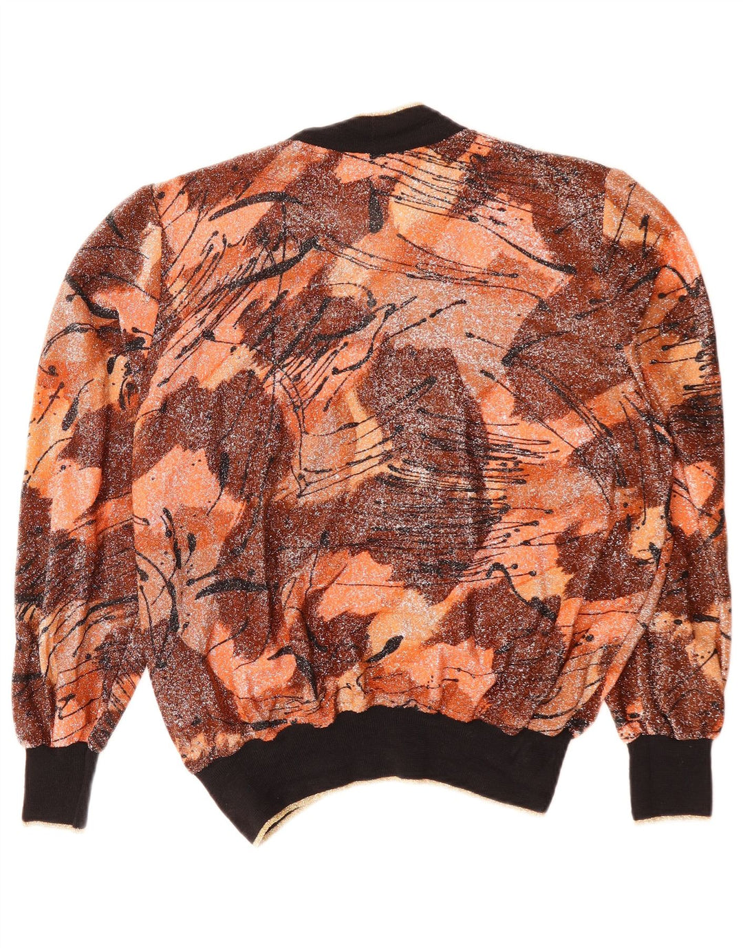 Maglione cardigan da donna con motivo astratto PLAISIR IT 44 Marrone medio