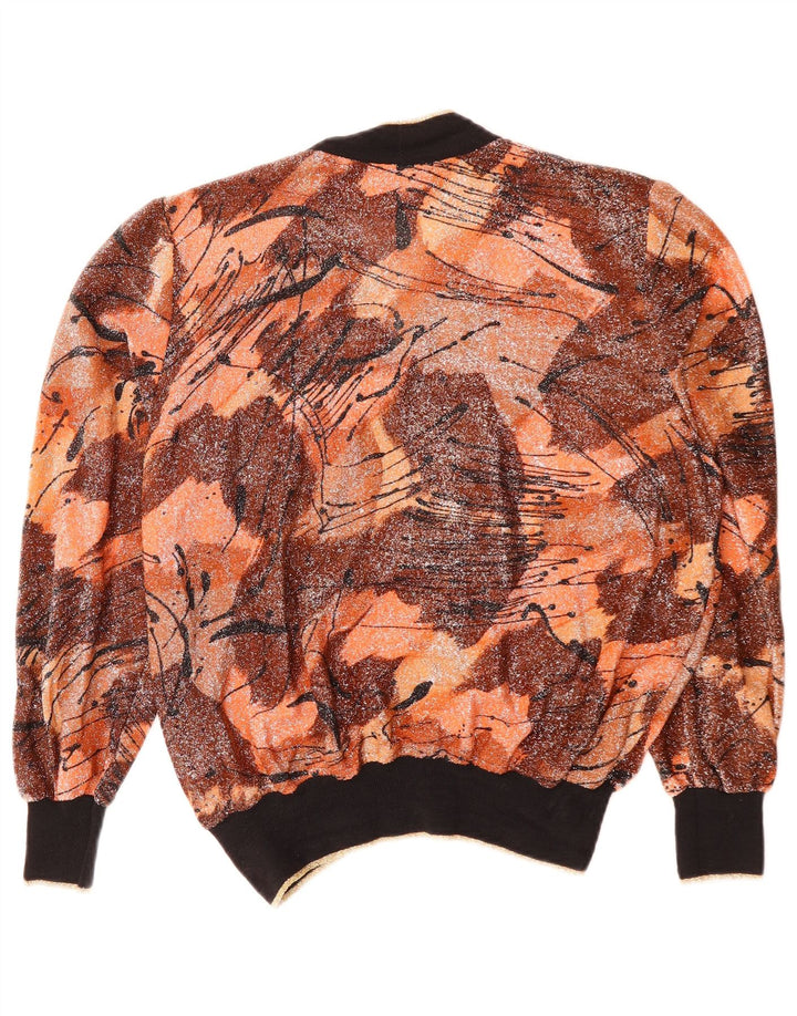 Maglione cardigan da donna con motivo astratto PLAISIR IT 44 Marrone medio