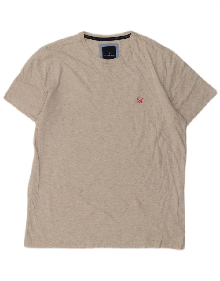 Crew Clothing T-shirt da uomo Top in cotone mélange grigio medio