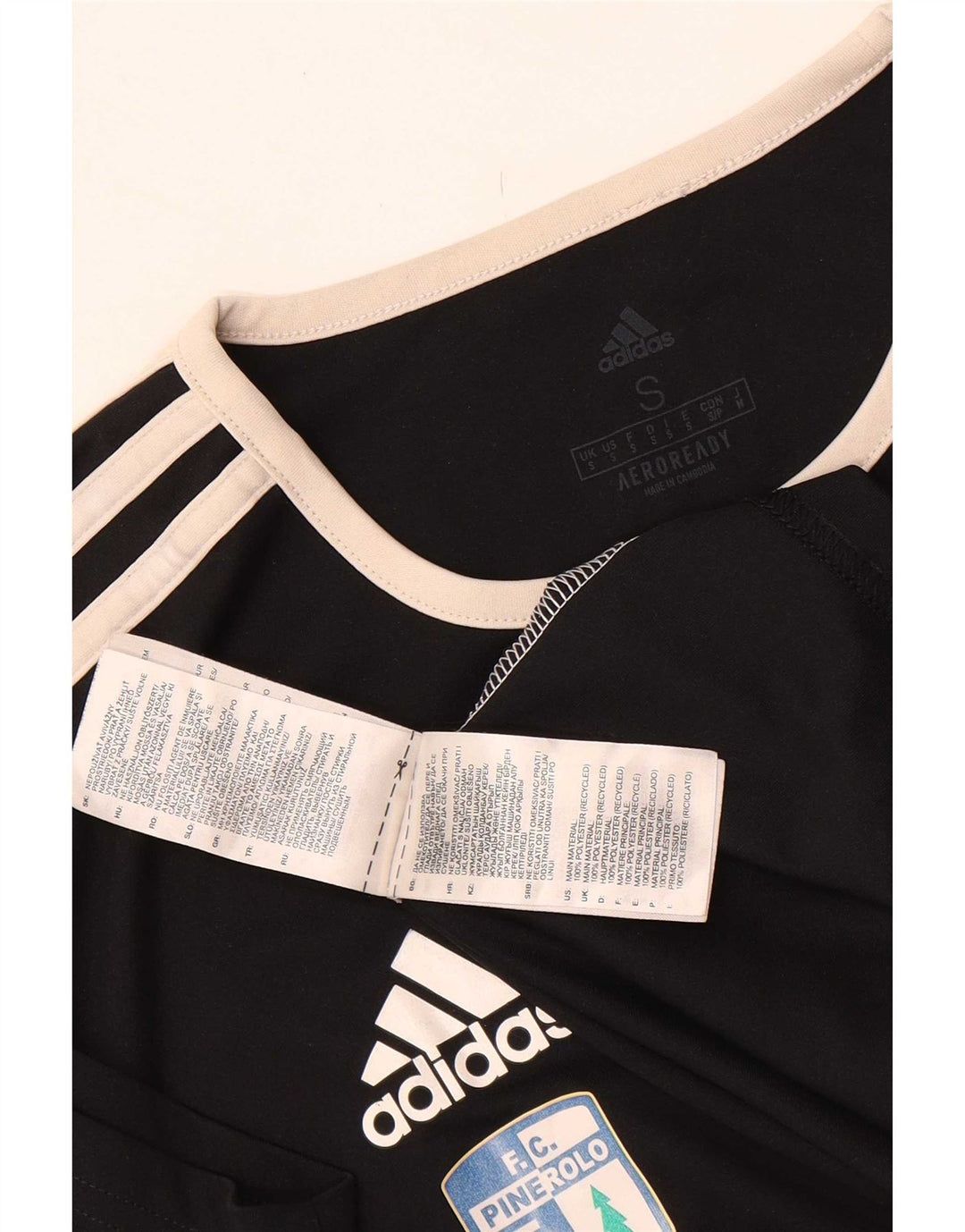 Adidas Uomo Juventus T-shirt grafica Top Small Nero Colourblock Poliestere