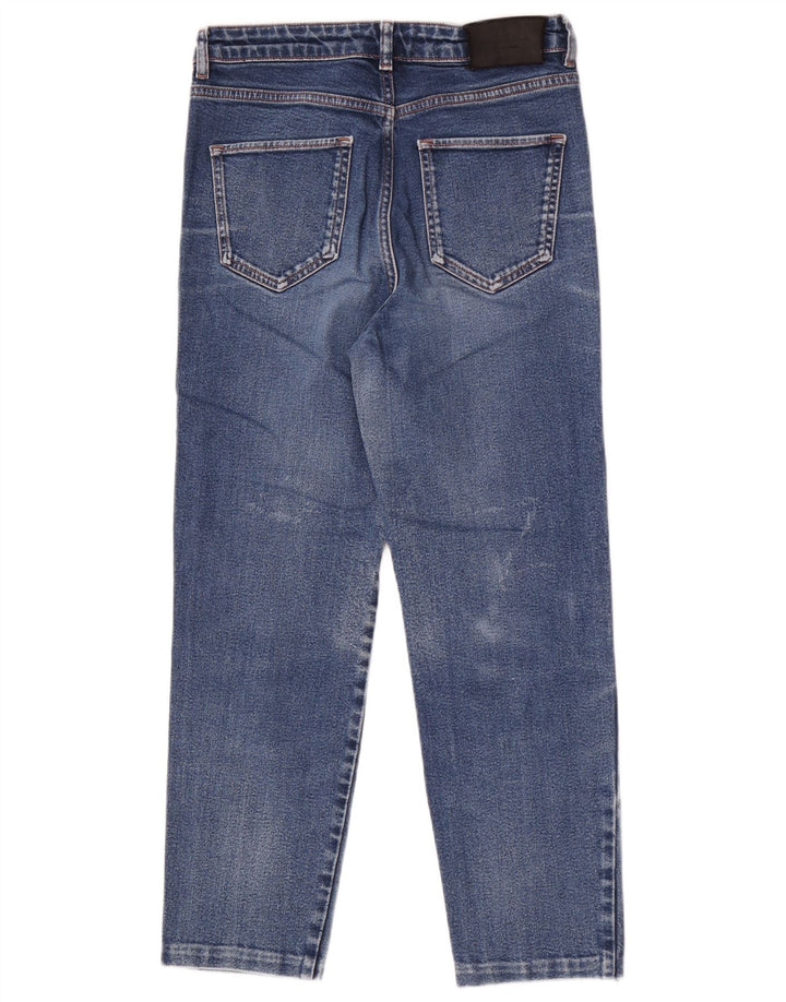 Jeans cropped a vita alta da donna Massimo Dutti EU 40 medio W30 L26 blu