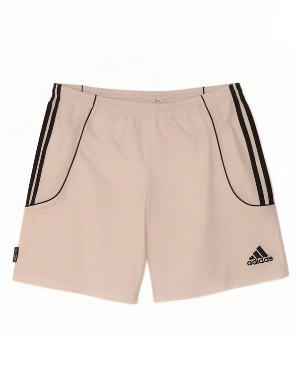 Pantaloncini sportivi Adidas Climalite da uomo grandi in poliestere bianco