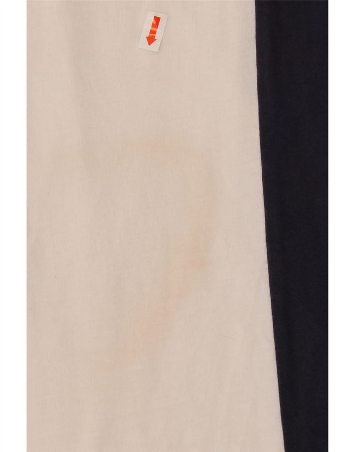 JACK & JONES T-shirt originale da uomo Top piccola in cotone color block bianco