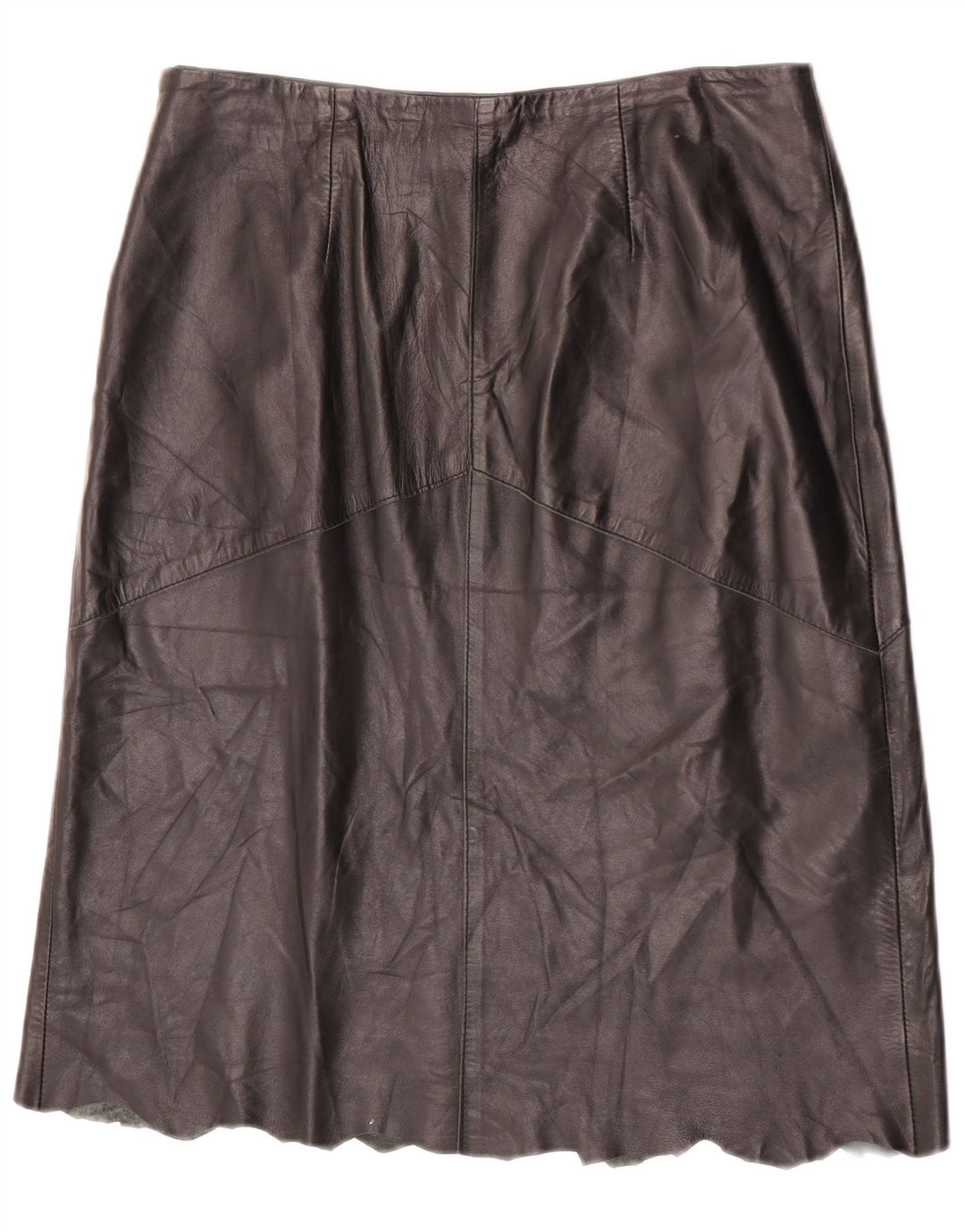 Gonna in pelle vintage da donna IT 48 XL W32 Pelle nera