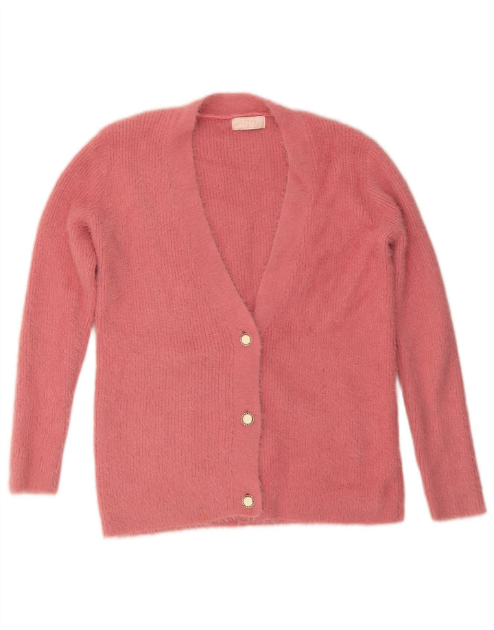 Maglione cardigan da donna Lipsy UK 12 Nylon rosa medio
