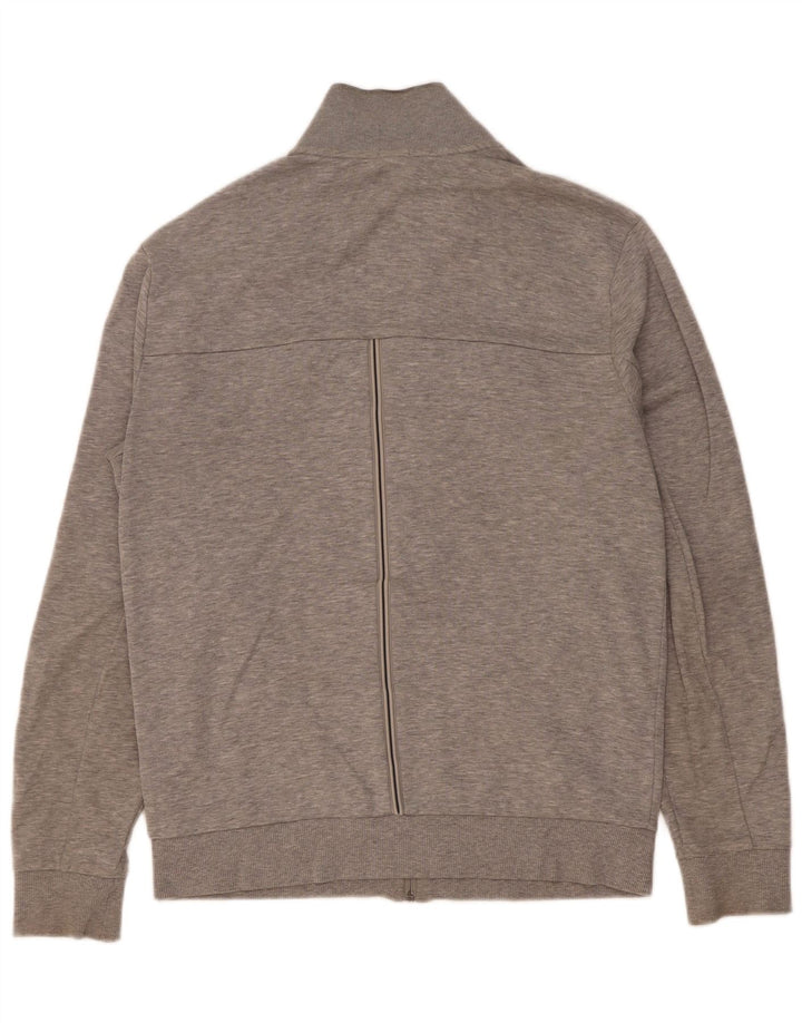 Giacca da ginnastica da uomo Hugo Boss piccola in cotone a righe grigie