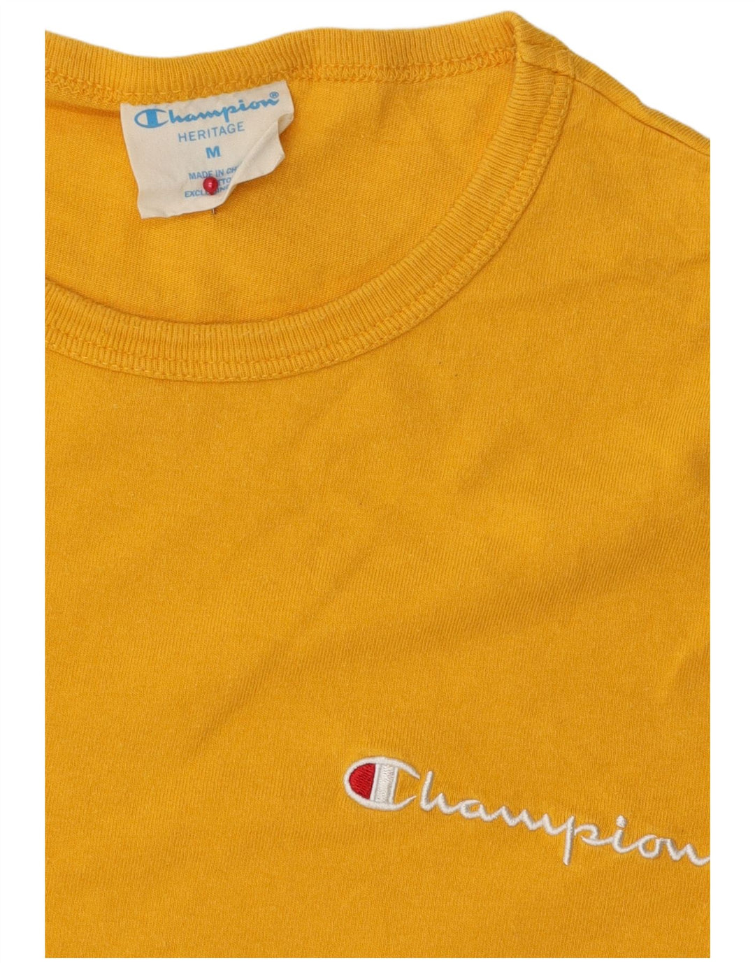 T-shirt Heritage da uomo CHAMPION Top giallo medio