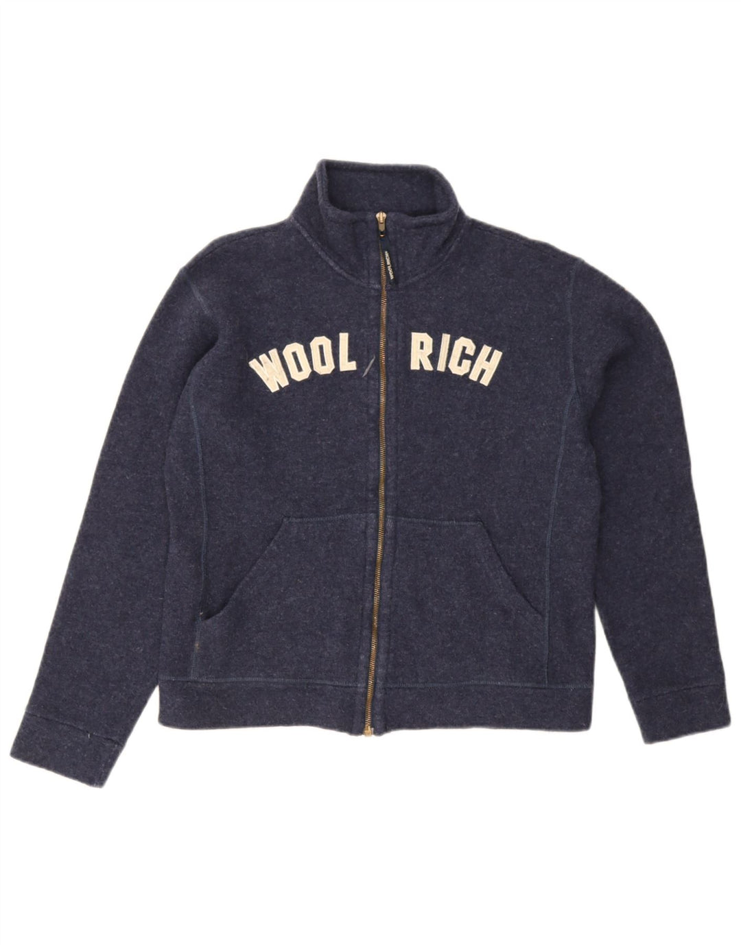 Giacca da ginnastica grafica per ragazzi Woolrich 11-12 anni in lana blu navy