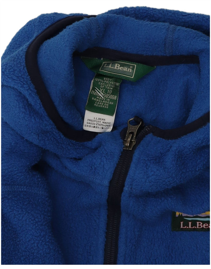 Giacca in pile con cappuccio da donna L.L.BEAN UK 18 XL poliestere blu