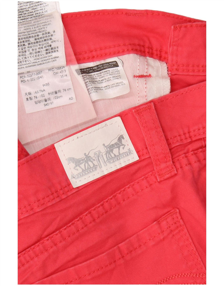 Pantaloncini di jeans da donna Levi's W30 cotone rosa medio