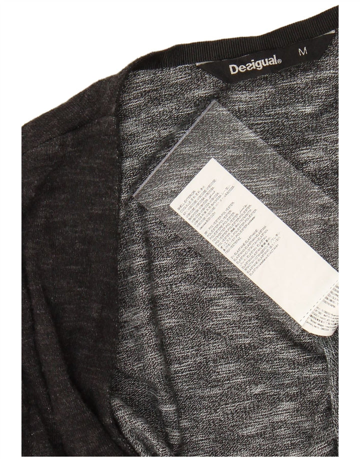 Maglione cardigan aperto da donna DESIGUAL UK 12 grigio medio stampa animalier