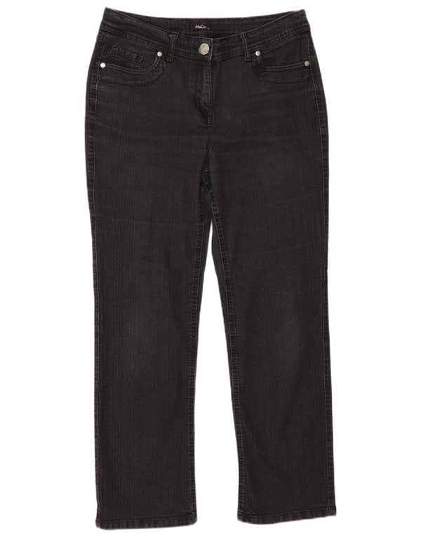 Jeans dritti da donna M&Co UK 14 Large W34 L27 Nero