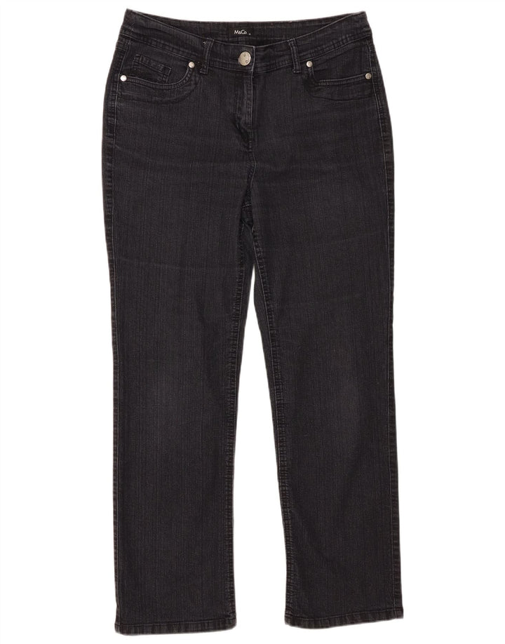 Jeans dritti da donna M&Co UK 14 Large W34 L27 Nero