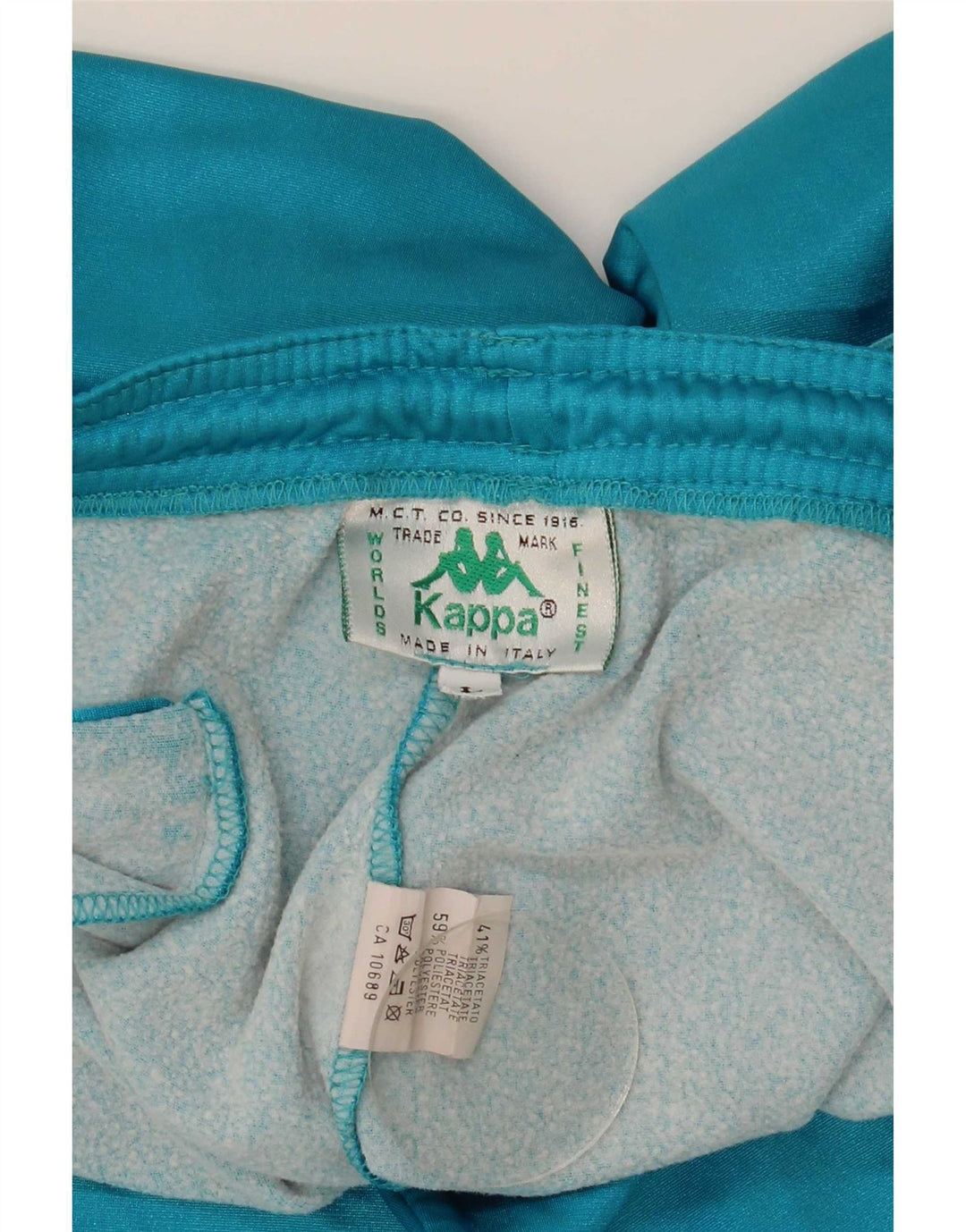 Pantaloni da tuta con grafica Kappa da uomo, grandi, in poliestere color block blu