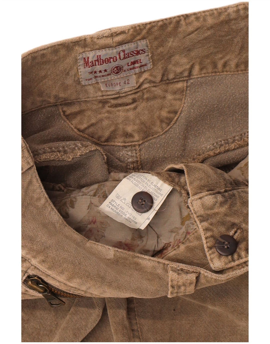 MARLBORO CLASSICS Womens A-Line Skirt IT 42 Medium W30  Brown Cotton