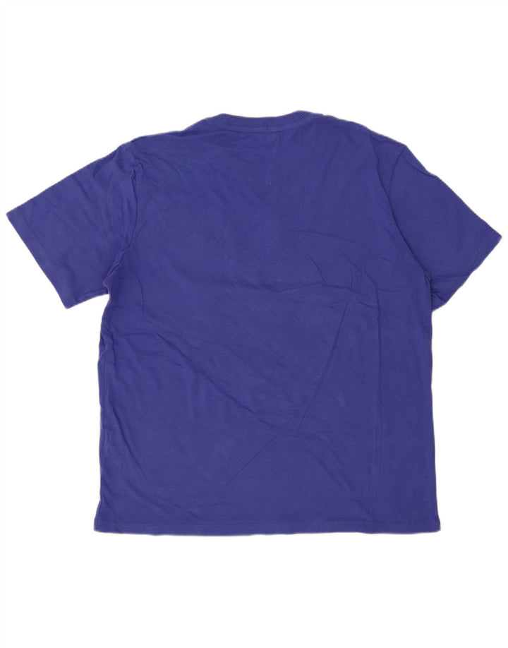 T-shirt grafica da uomo Superdry Top grande in cotone blu