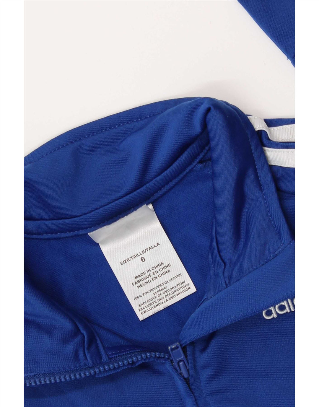 Giacca da tuta da ragazzo Adidas 5-6 anni in poliestere color block blu