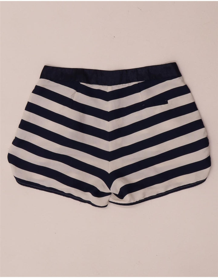 Pantaloncini chino da donna Zara piccoli W26 poliestere a righe blu navy