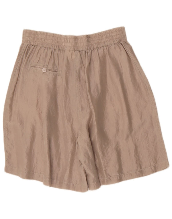 Bermuda vintage da donna a vita alta con ancoraggio EU 40/42 medio W30 Beige