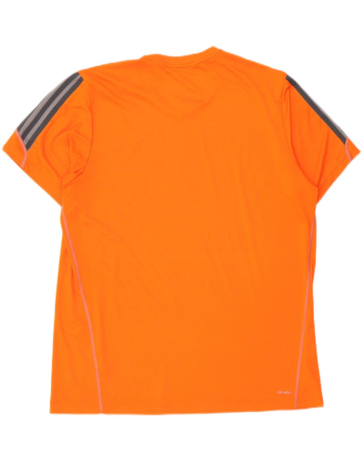 T-shirt ADIDAS da uomo Climalite Top 2XL Poliestere color block arancione
