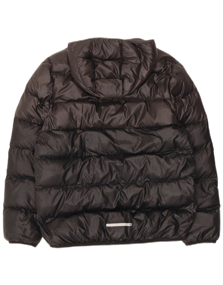 Giacca imbottita con cappuccio Adidas da ragazzo 13-14 anni in poliestere color block nero