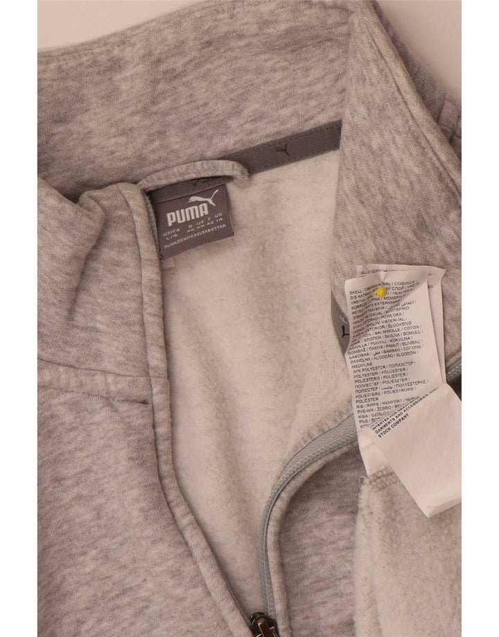 Giacca da tuta da donna Puma UK 14 Large Grigio Cotone