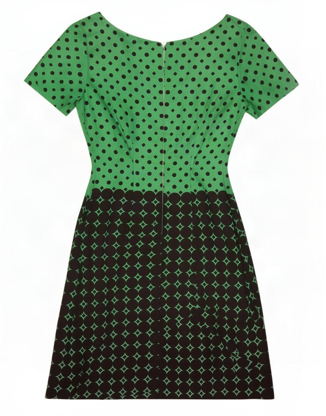 Abito tubino vintage da donna IT 44 Colorblock verde medio