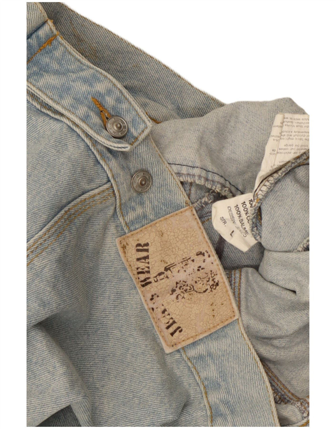 Giacca di jeans vintage da donna UK 16 grande cotone blu