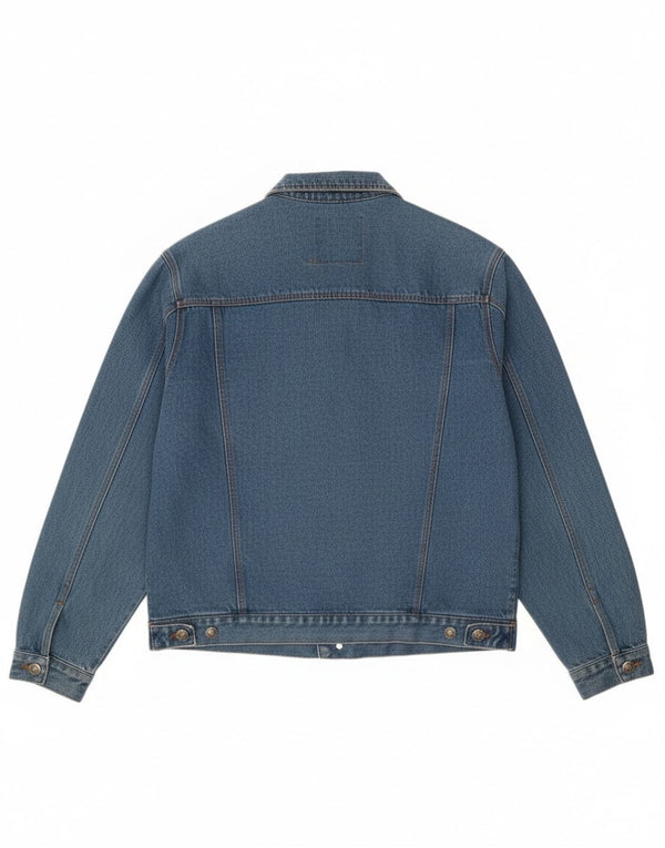 Giacca di jeans vintage da uomo UK 42 XL in cotone blu classico