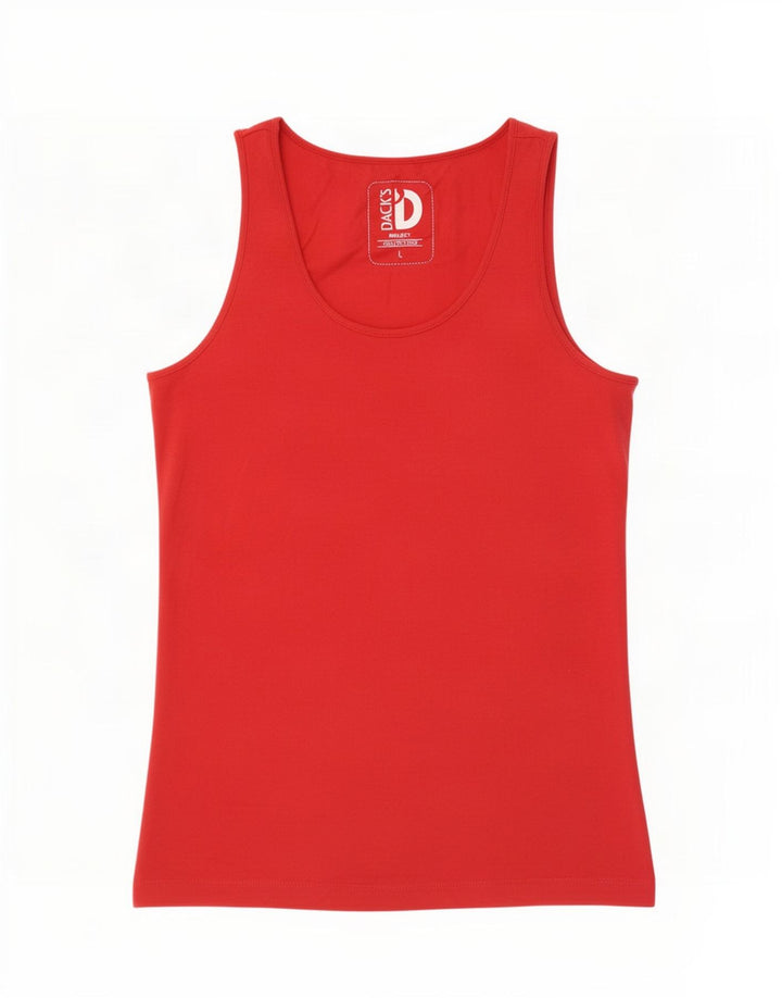 Canotta da donna di Dack UK 14 grande cotone rosso