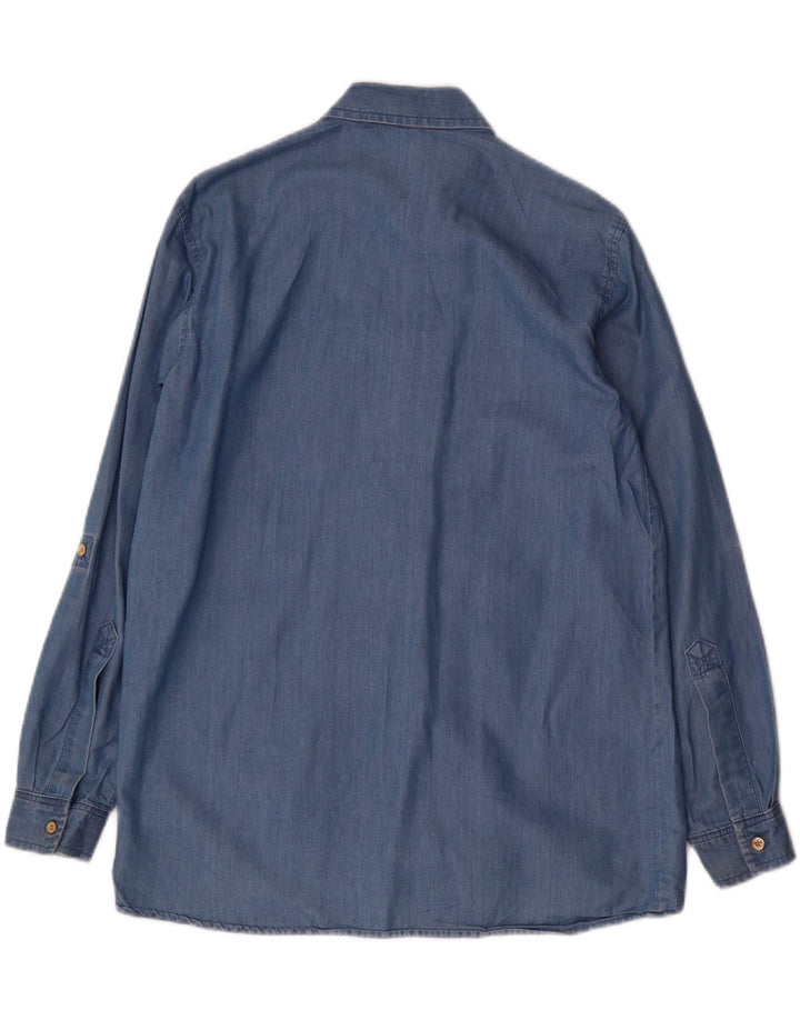 MICHAEL KORS Camicia di jeans oversize da donna UK 6 XS Blu
