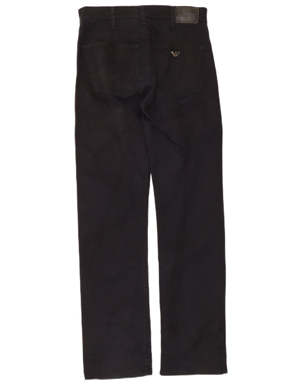 Pantaloni casual dritti da uomo Armani W32 L33 cotone nero